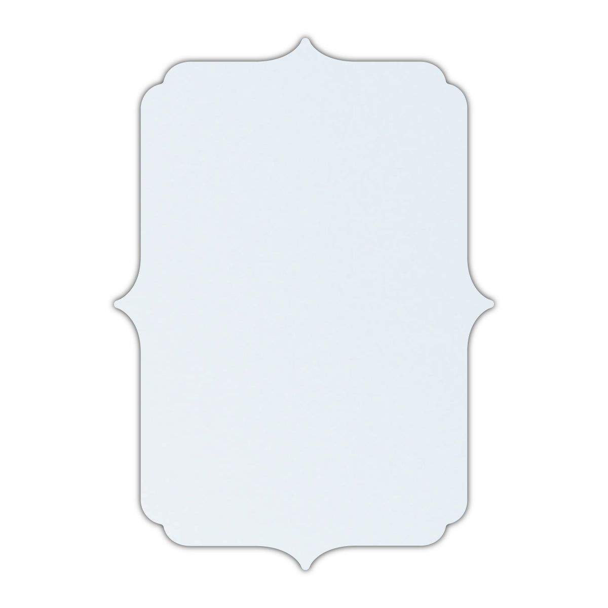 CMYK Print on Shimmer Ice Silver Cardstock | Shape P19 | 11" x 14"