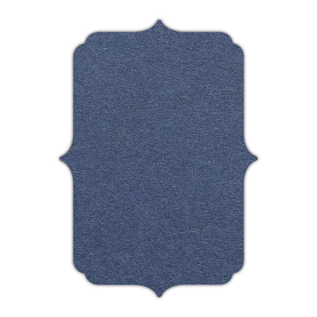 CMYK Print on Imperial Blue Cardstock | Shape P19 | 5" x 8"