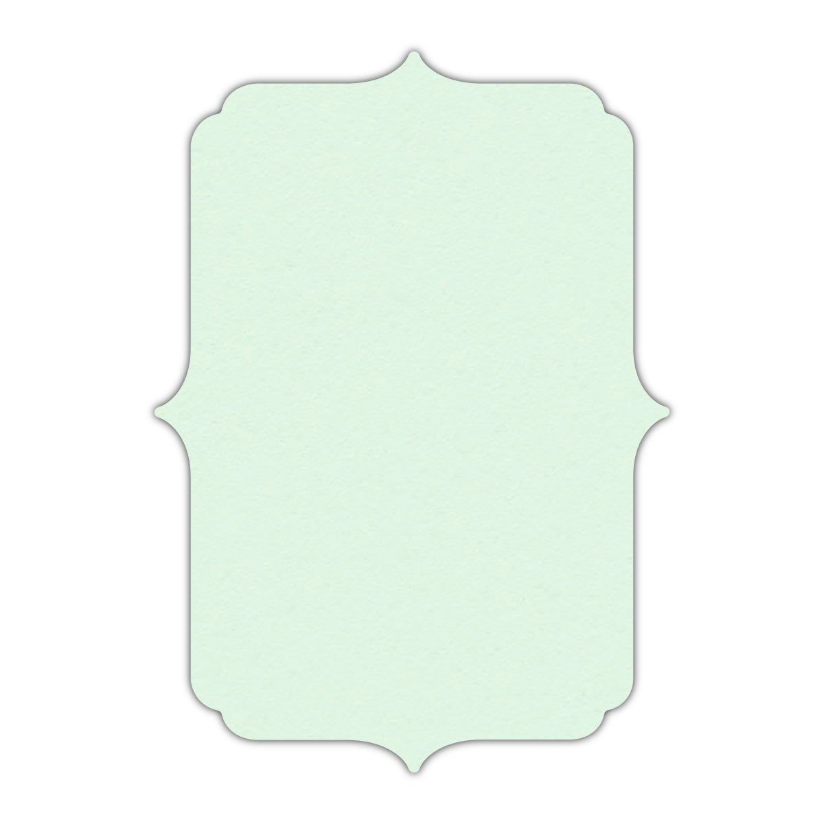 CMYK Print on Pastel Green Cardstock | Shape P19 | 3.5" x 5"
