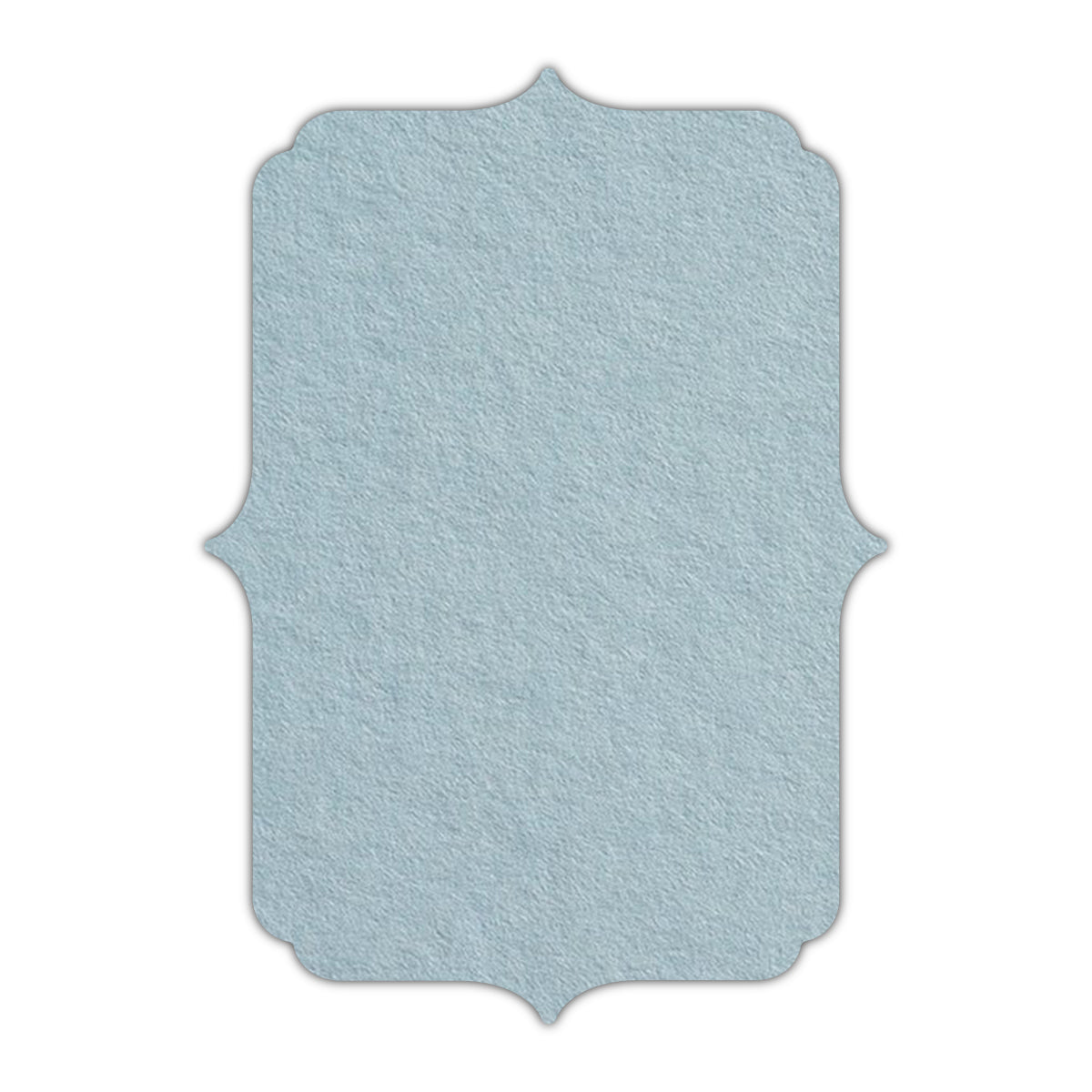 CMYK Print on Placid Blue Cardstock | Shape P19 | 2" x 3"