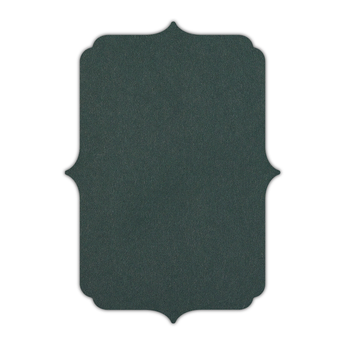 CMYK Print on Racing Green Cardstock | Shape P19 | 2" x 3"