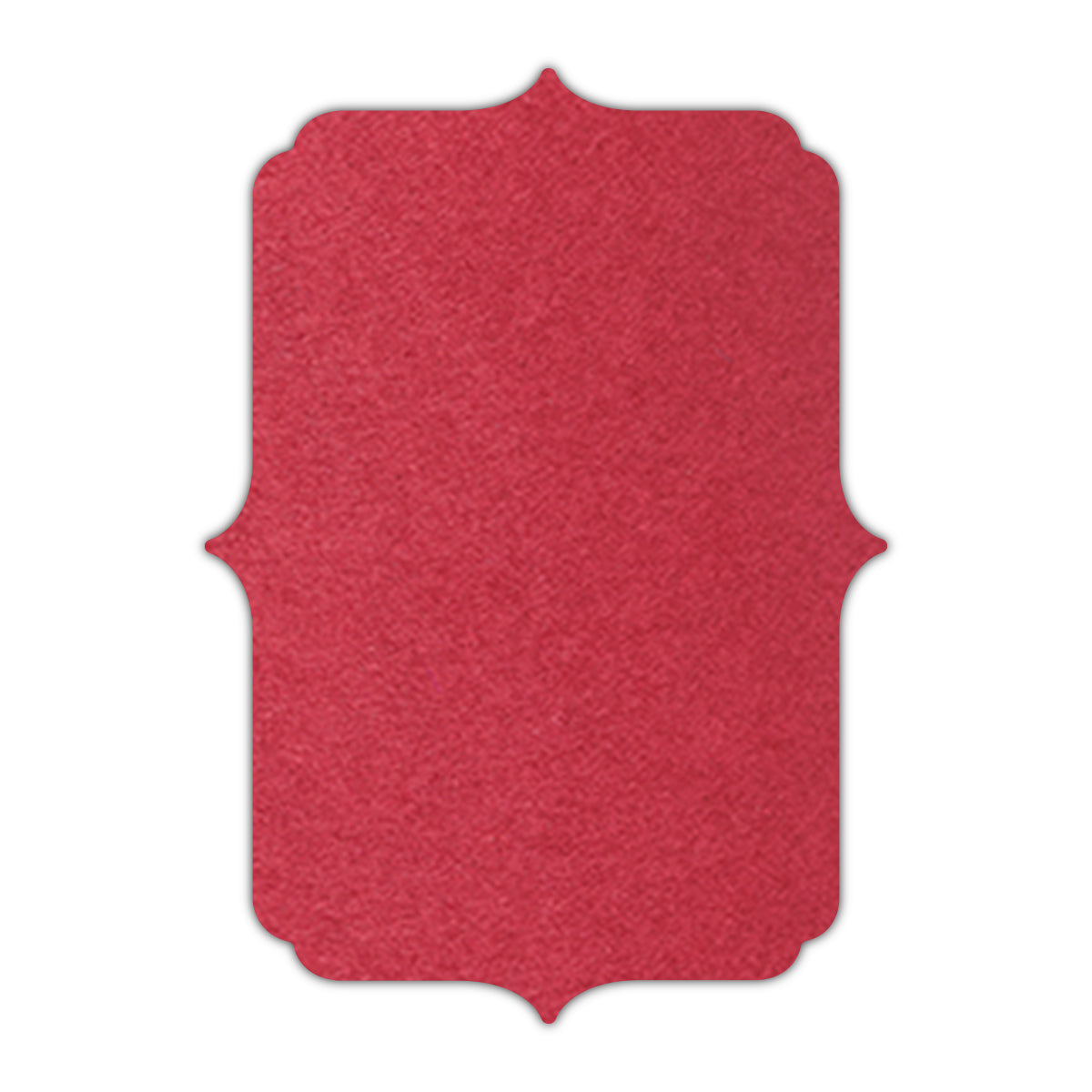 CMYK Print on Scarlet Cardstock | Shape P19 | 2" x 3"