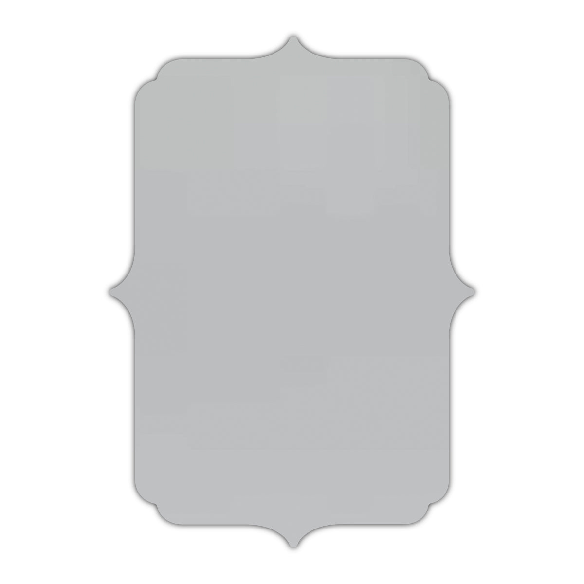 CMYK Print on Shimmer Silver Cardstock | Shape P19 | 2" x 3"