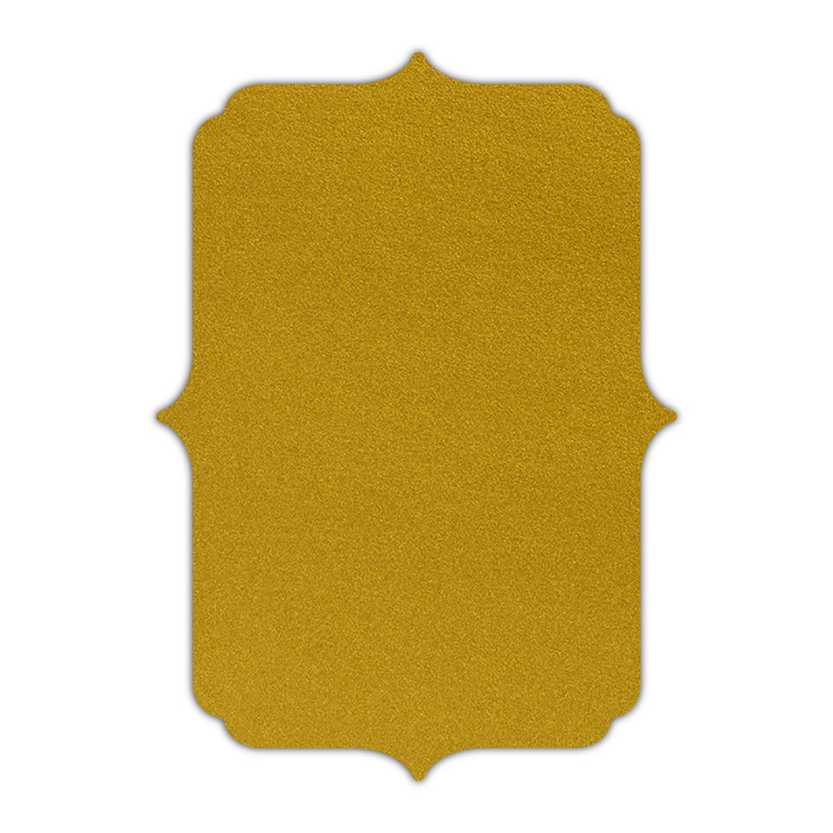 CMYK Print on Shimmer Super Gold Cardstock | Shape P19 | 3" x 5"