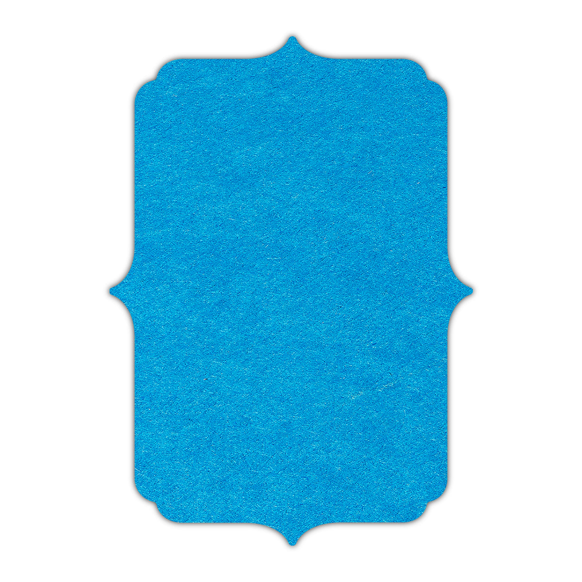 CMYK Print on Tabriz Blue Cardstock | Shape P19 | 3" x 4"