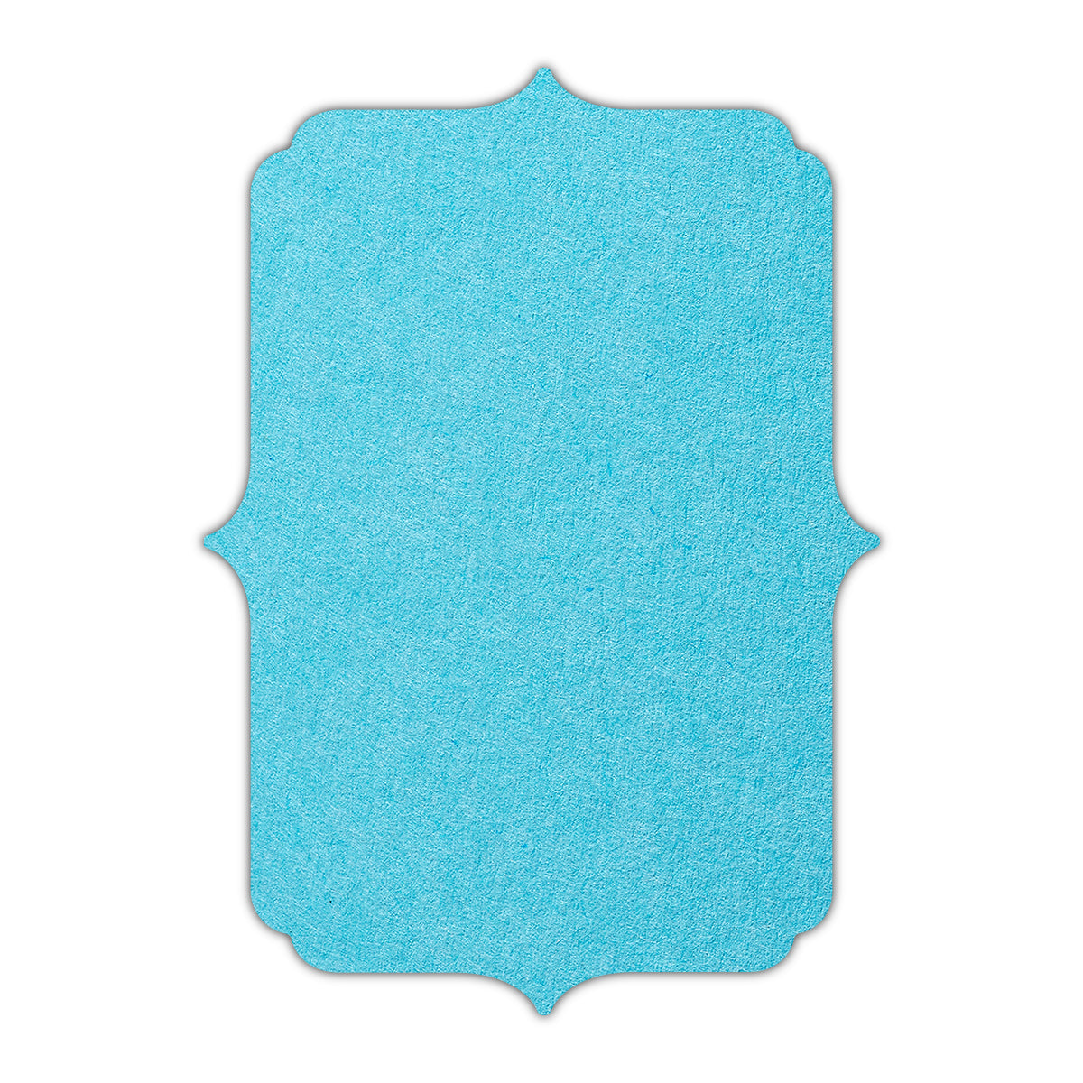 CMYK Print on Turquoise Cardstock | Shape P19 | 3" x 5"