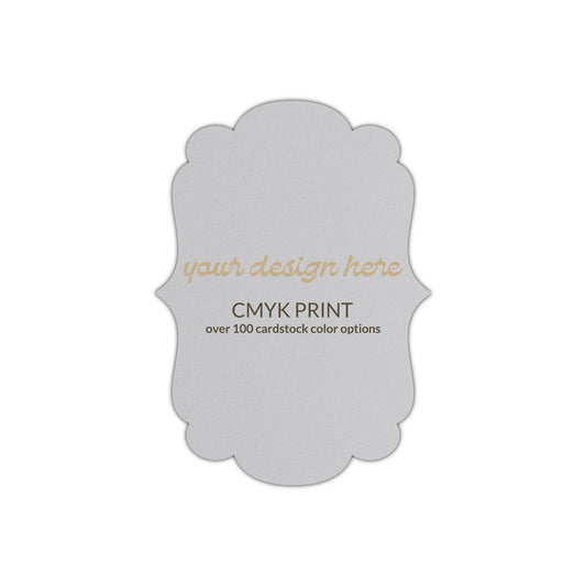 Shape P1 Diecut Card | CMYK Print | 2" x 3"