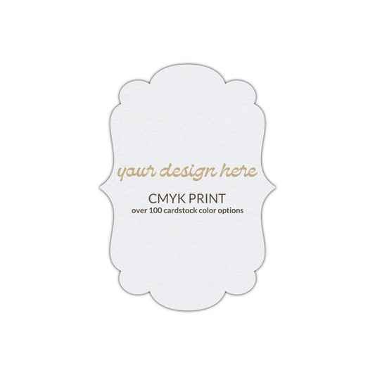 Shape P1 Diecut Card | CMYK Print | 3" x 4"