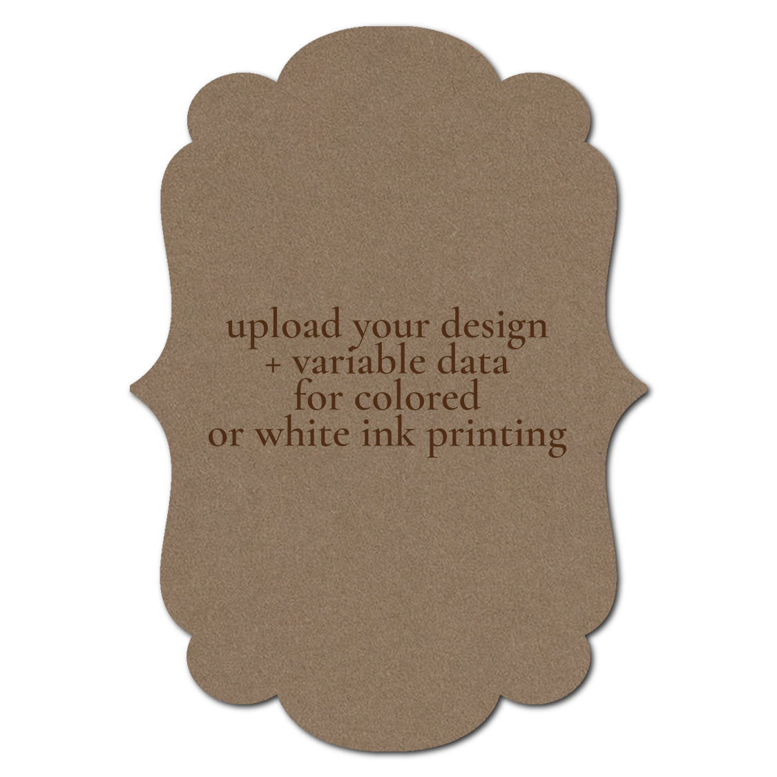 Individually Personalized Wedding Prints on Diecut Cardstock - Shape P1