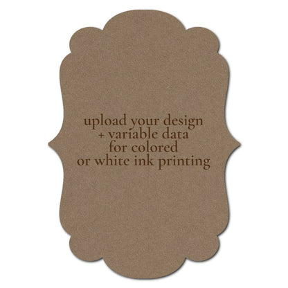 Individually Personalized Wedding Prints on Diecut Cardstock - Shape P1