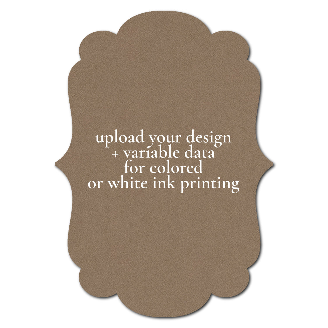Individually Personalized Wedding Prints on Diecut Cardstock - Shape P1