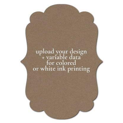 Individually Personalized Wedding Prints on Diecut Cardstock - Shape P1