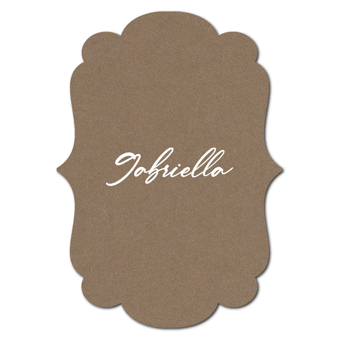 Individually Personalized Wedding Prints on Diecut Cardstock - Shape P1