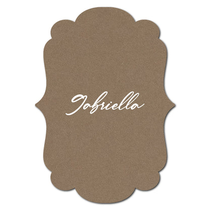 Individually Personalized Wedding Prints on Diecut Cardstock - Shape P1