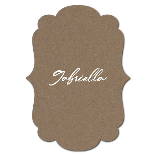 Individually Personalized Wedding Prints on Diecut Cardstock - Shape P1