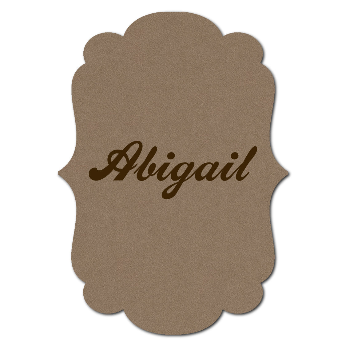 Individually Personalized Wedding Prints on Diecut Cardstock - Shape P1