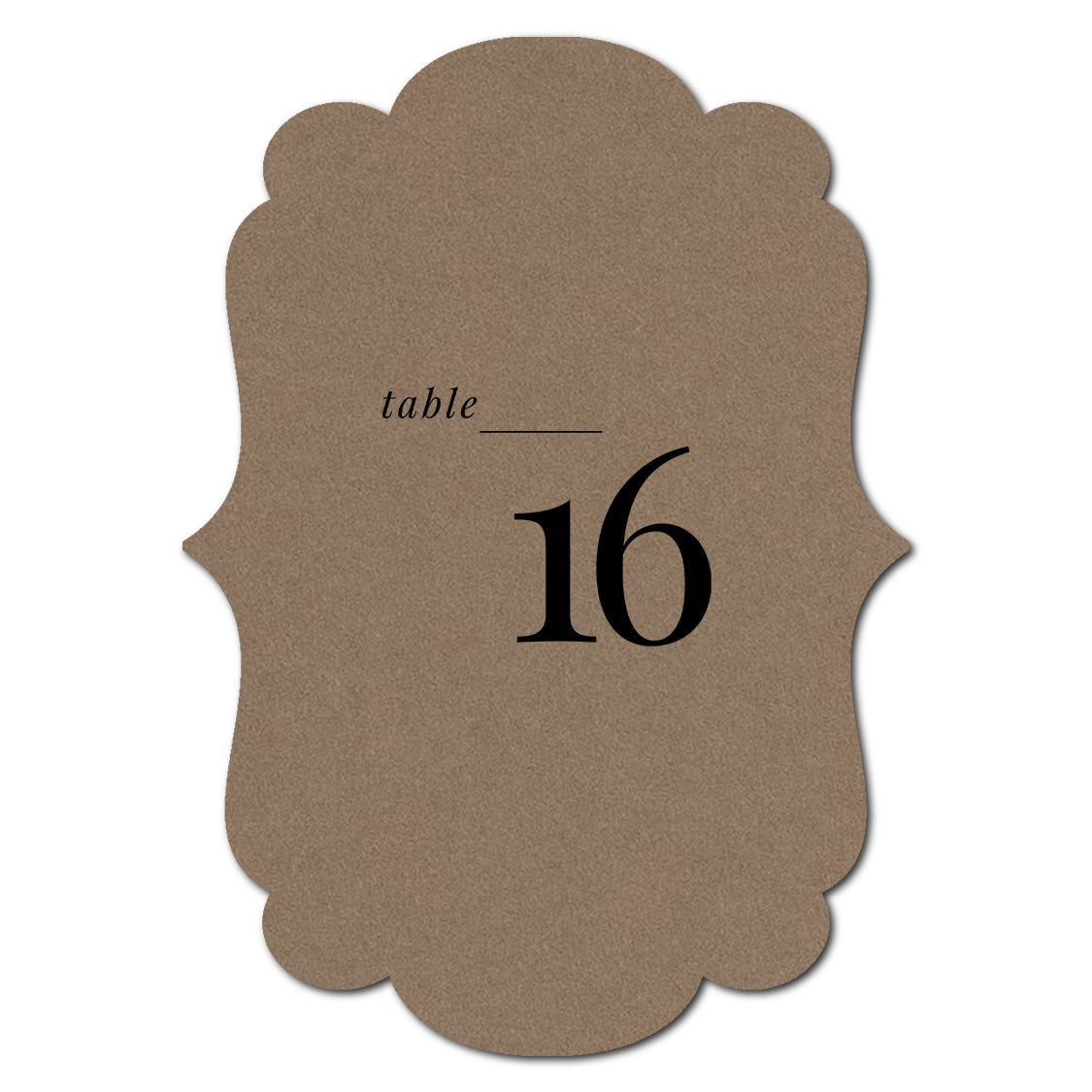 Individually Personalized Wedding Prints on Diecut Cardstock - Shape P1