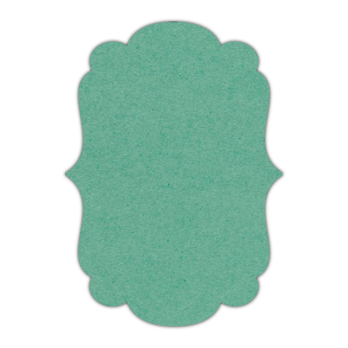 CMYK Print on Caribbean Blue Cardstock | Shape P1 | 2.5" x 3.5"