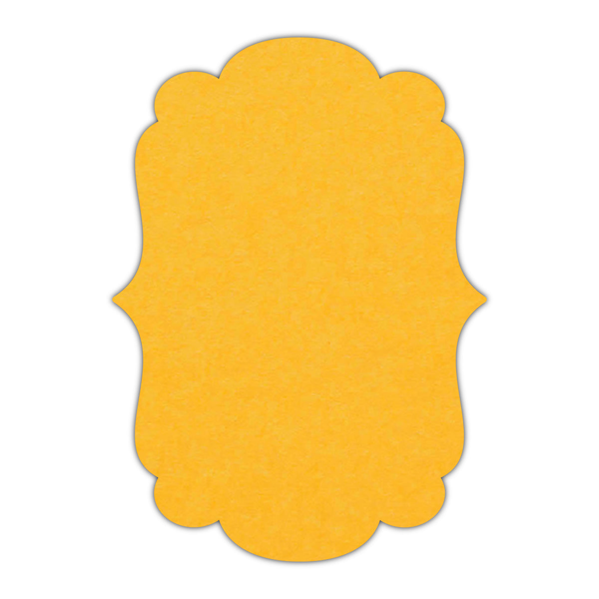 CMYK Print on Indian Yellow Cardstock | Shape P1 | 5" x 8"