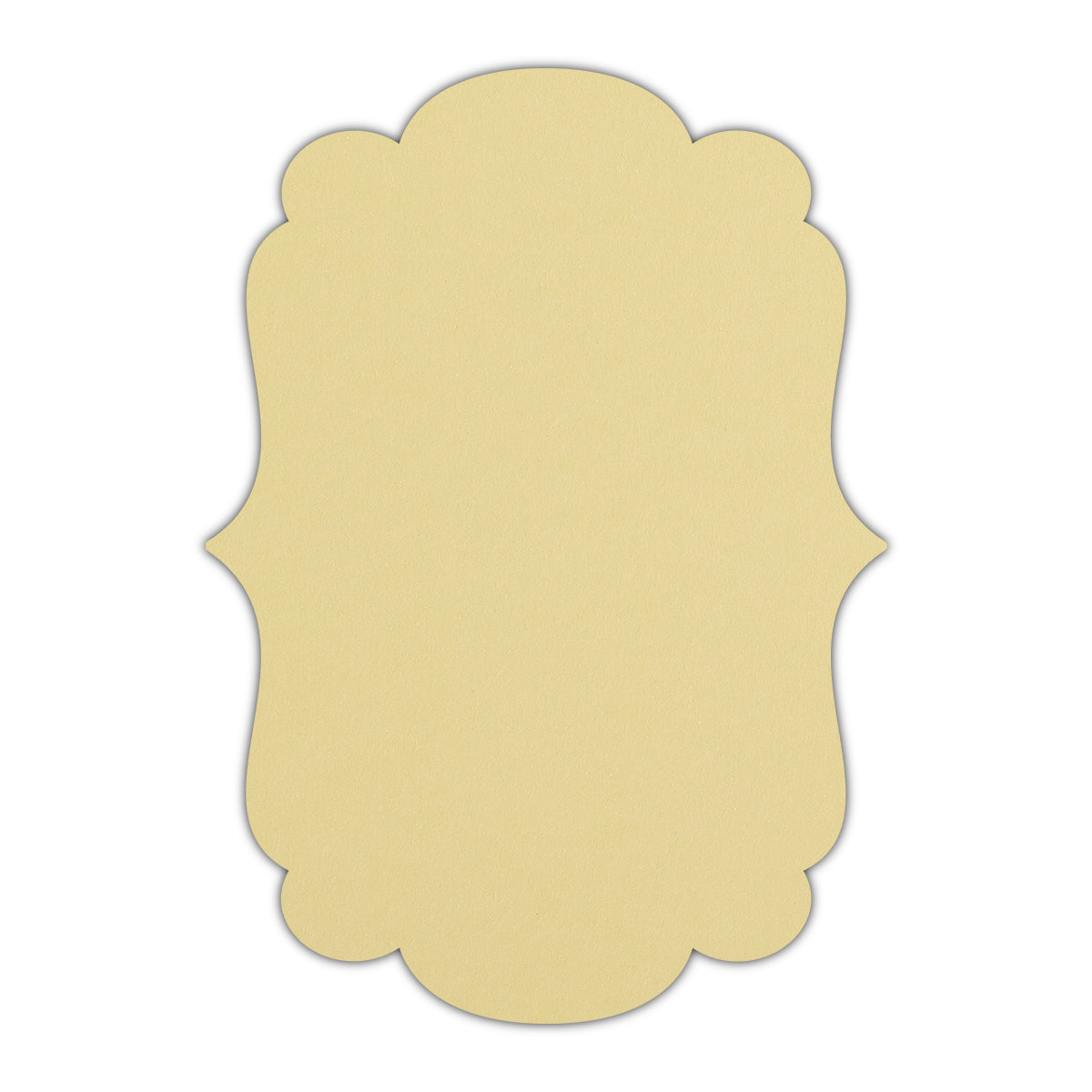 CMYK Print on Sorbet Yellow Cardstock | Shape P1 | 3" x 4"