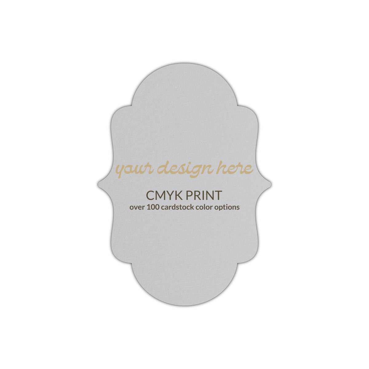Shape P2 Diecut Card | CMYK Print | 3" x 5"