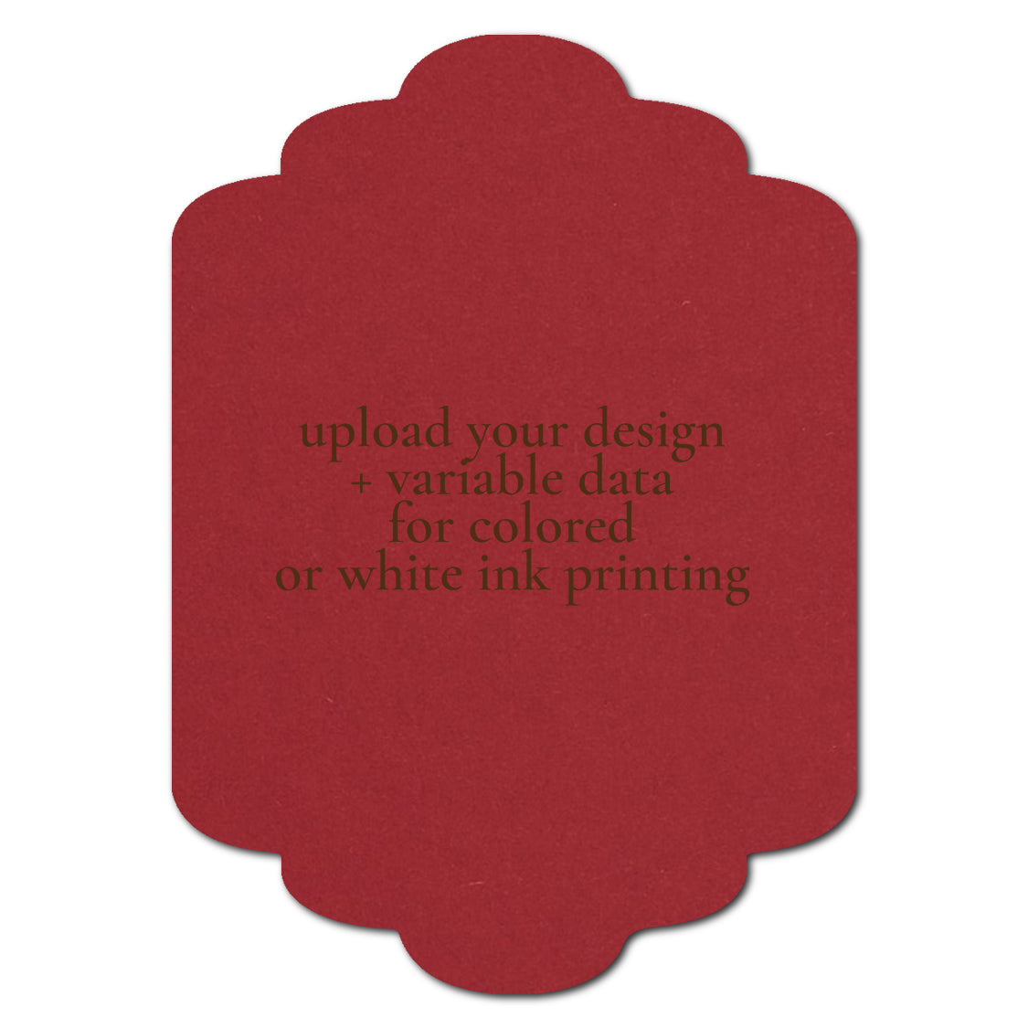 Individually Personalized Wedding Prints on Diecut Cardstock - Shape P201