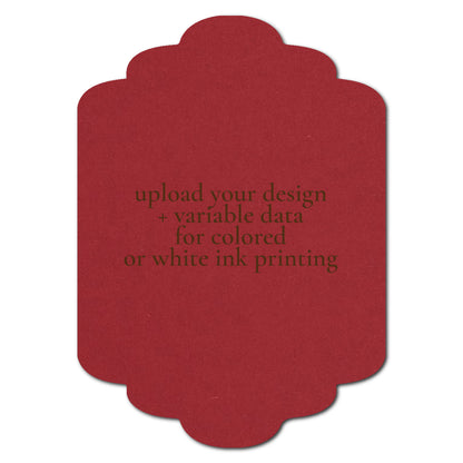 Individually Personalized Wedding Prints on Diecut Cardstock - Shape P201