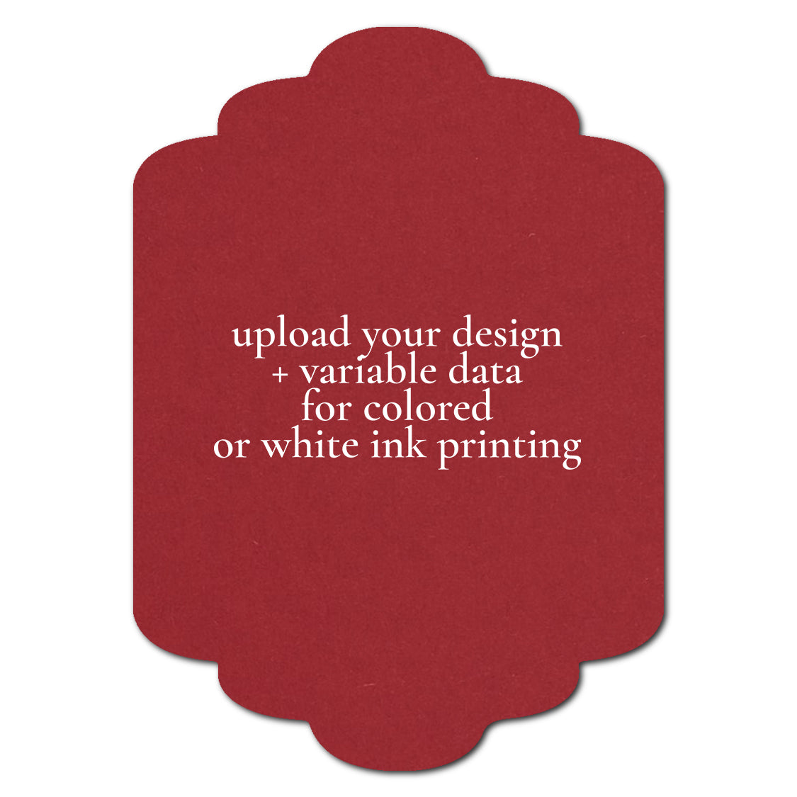 Individually Personalized Wedding Prints on Diecut Cardstock - Shape P201