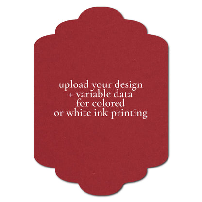 Individually Personalized Wedding Prints on Diecut Cardstock - Shape P201