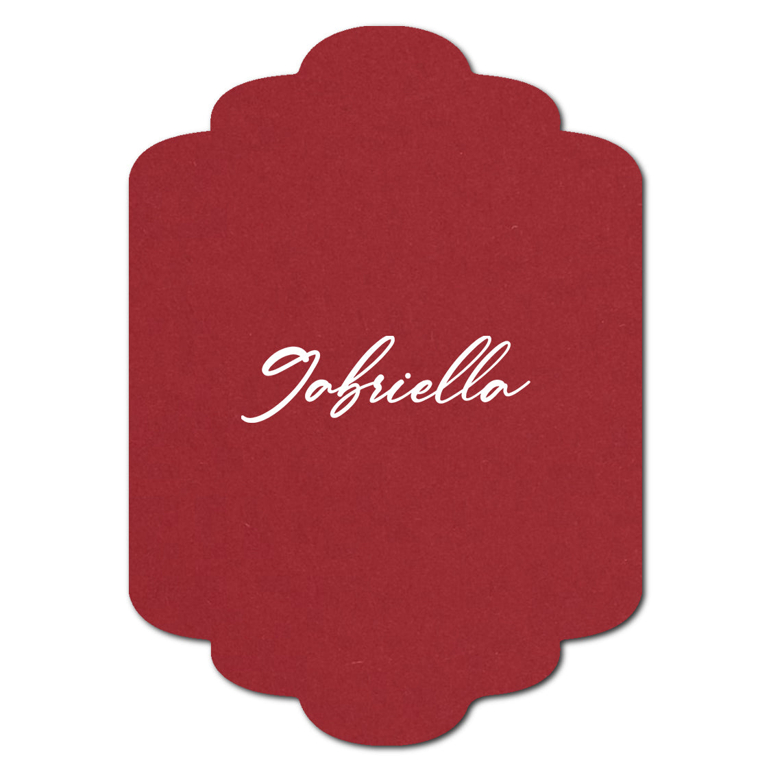Individually Personalized Wedding Prints on Diecut Cardstock - Shape P201