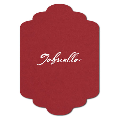 Individually Personalized Wedding Prints on Diecut Cardstock - Shape P201