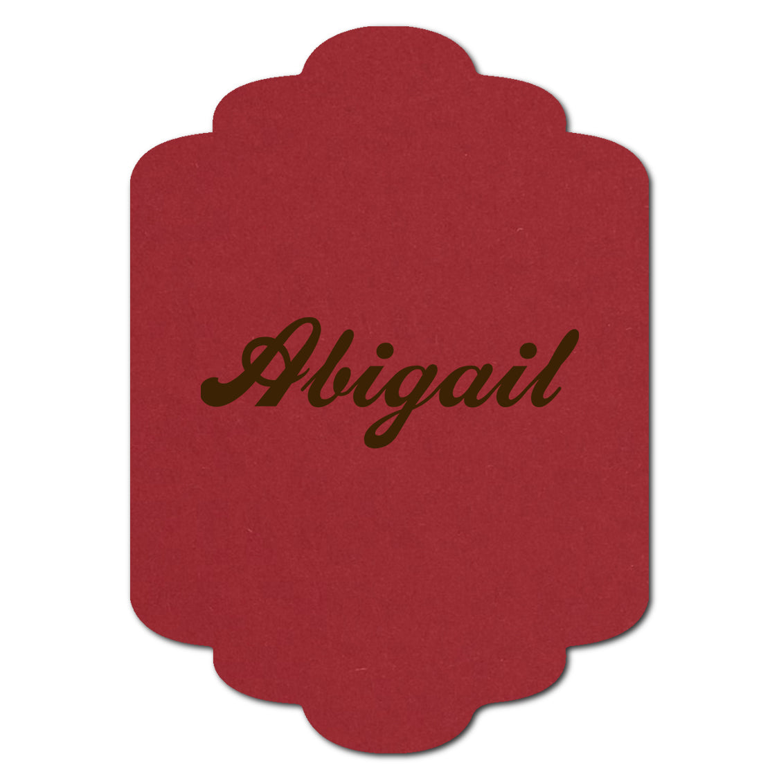 Individually Personalized Wedding Prints on Diecut Cardstock - Shape P201
