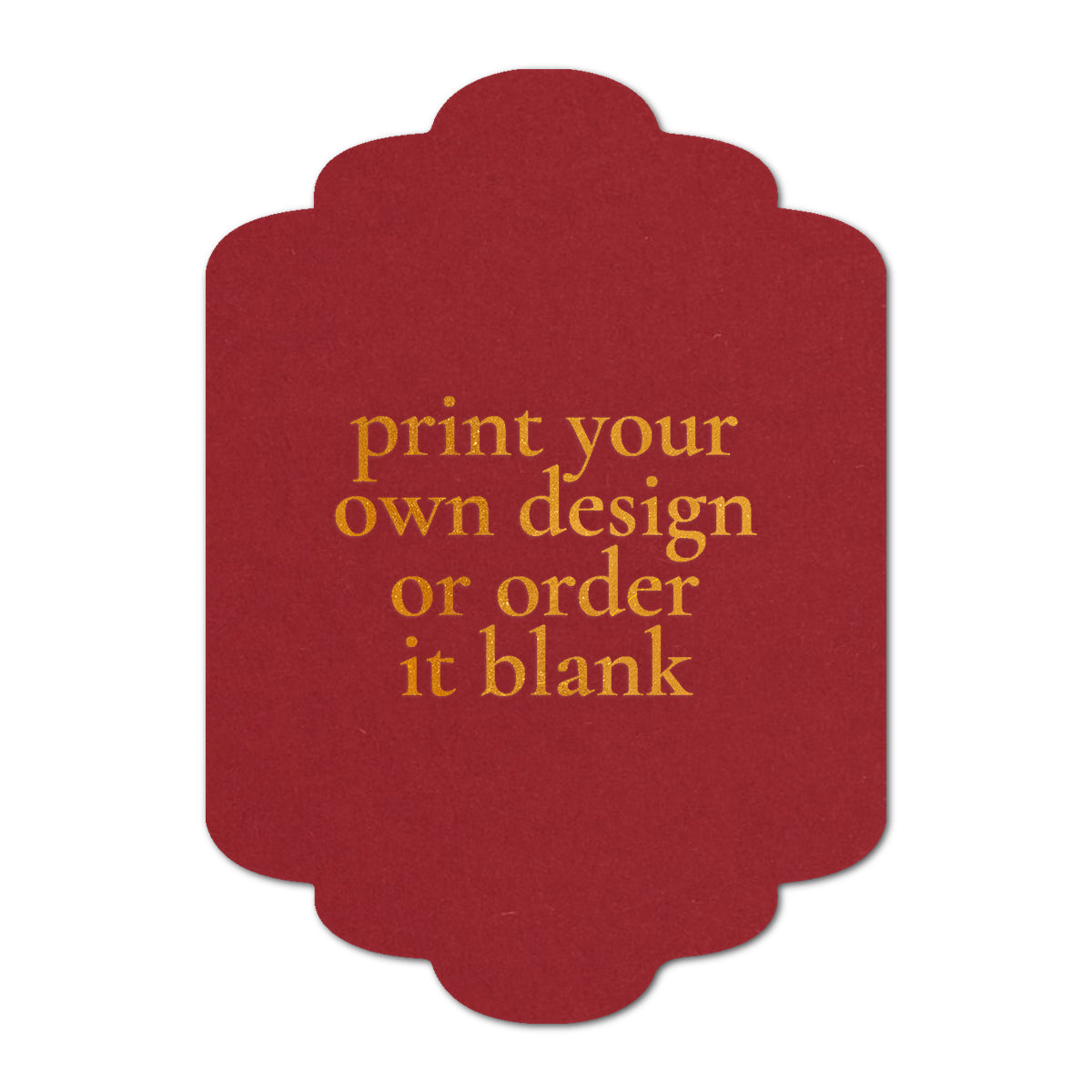Custom Wedding Prints on Diecut Shaped Cardstock | Shape P201