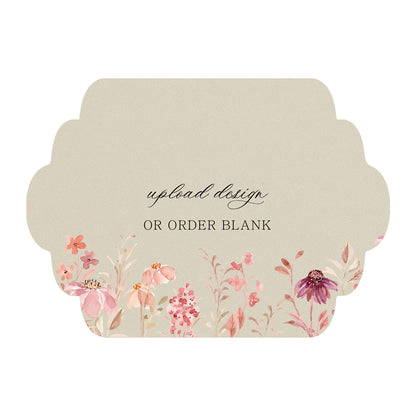 Custom Wedding Prints on Diecut Shaped Cardstock | Shape P201