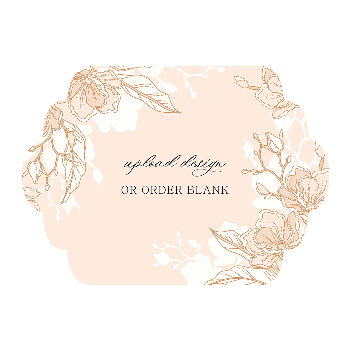 Custom Wedding Prints on Diecut Shaped Cardstock | Shape P201