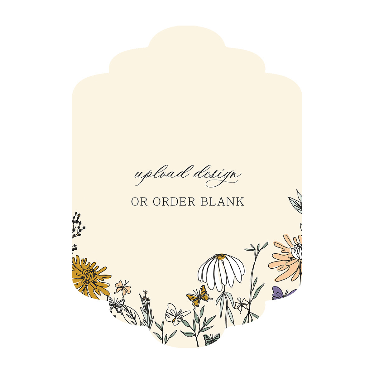 Custom Wedding Prints on Diecut Shaped Cardstock | Shape P201