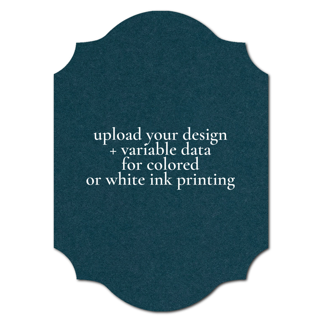 Individually Personalized Wedding Prints on Diecut Cardstock - Shape P202
