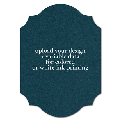 Individually Personalized Wedding Prints on Diecut Cardstock - Shape P202
