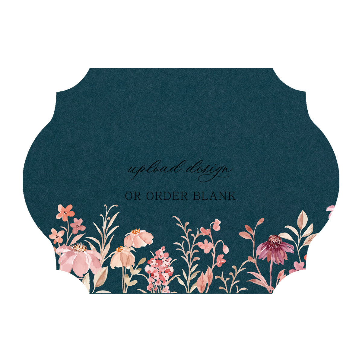 Custom Wedding Prints on Diecut Shaped Cardstock | Shape P202