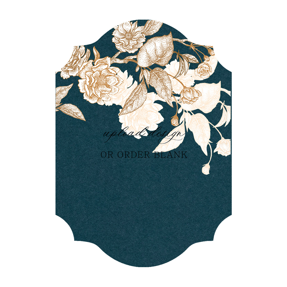 Custom Wedding Prints on Diecut Shaped Cardstock | Shape P202