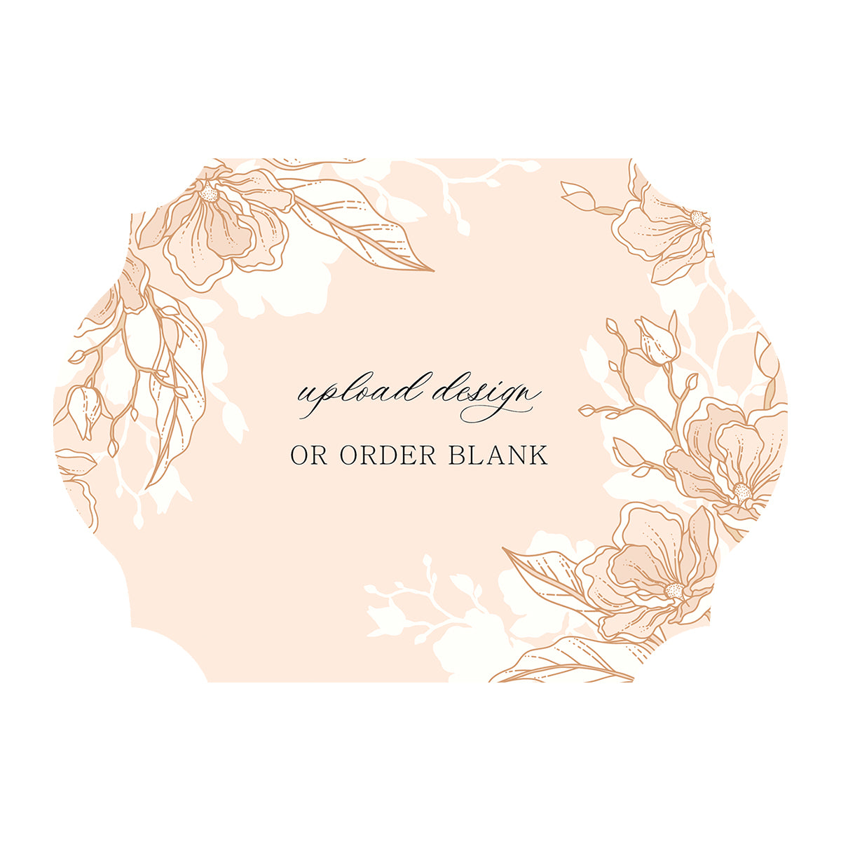 Custom Wedding Prints on Diecut Shaped Cardstock | Shape P202