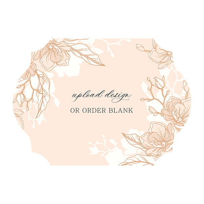 Custom Wedding Prints on Diecut Shaped Cardstock | Shape P202