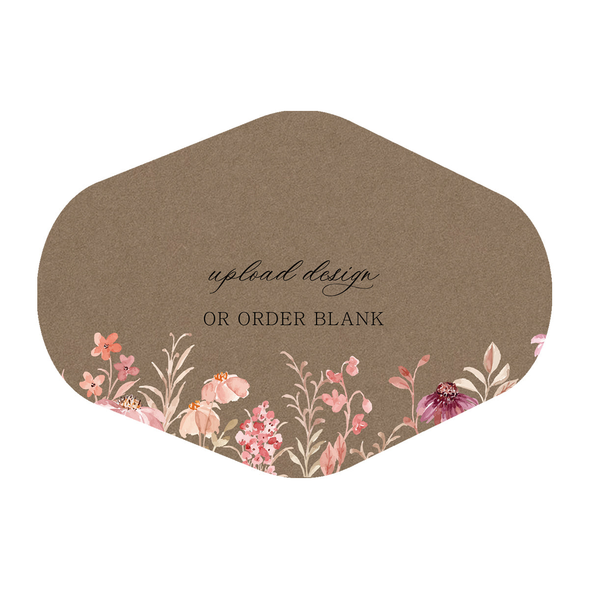 Custom Wedding Prints on Diecut Shaped Cardstock | Shape P203