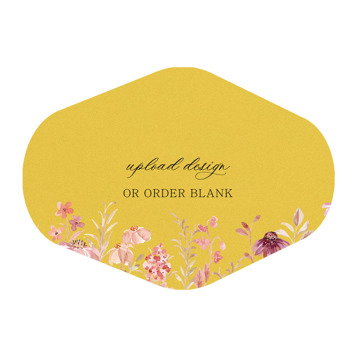 Custom Wedding Prints on Diecut Shaped Cardstock | Shape P203