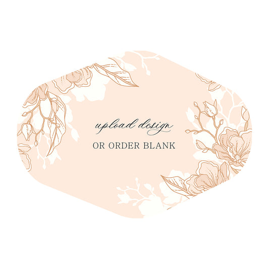 Custom Wedding Prints on Diecut Shaped Cardstock | Shape P203
