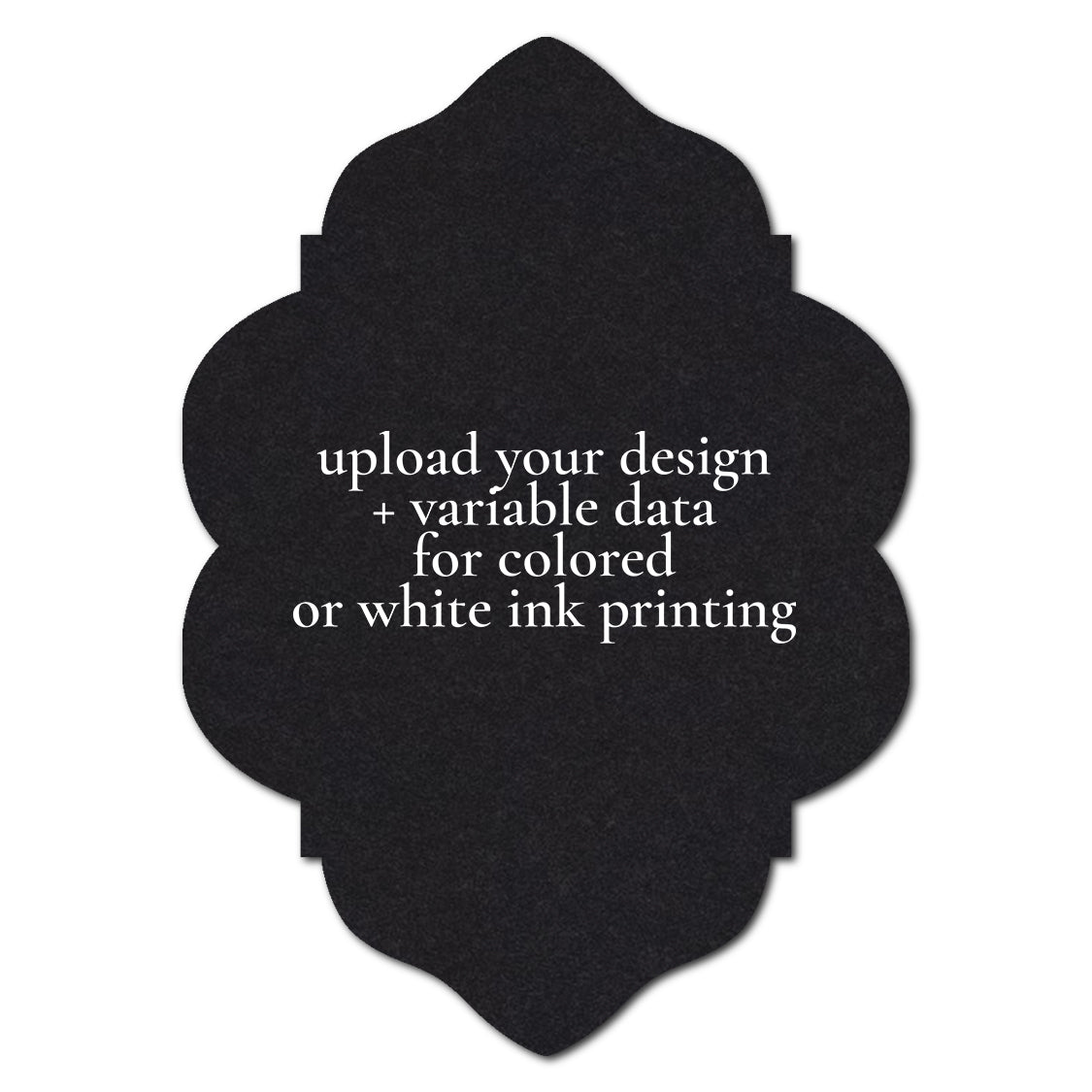 Individually Personalized Wedding Prints on Diecut Cardstock - Shape P204