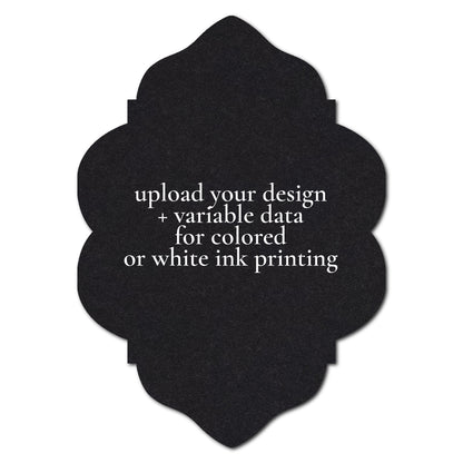 Individually Personalized Wedding Prints on Diecut Cardstock - Shape P204