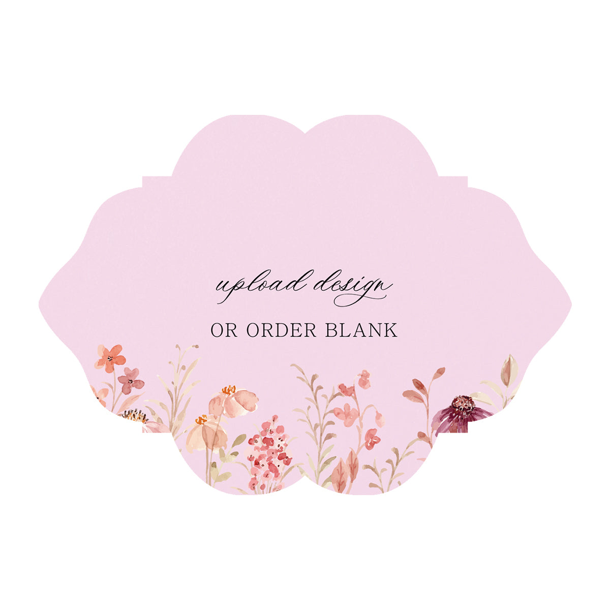 Custom Wedding Prints on Diecut Shaped Cardstock | Shape P204