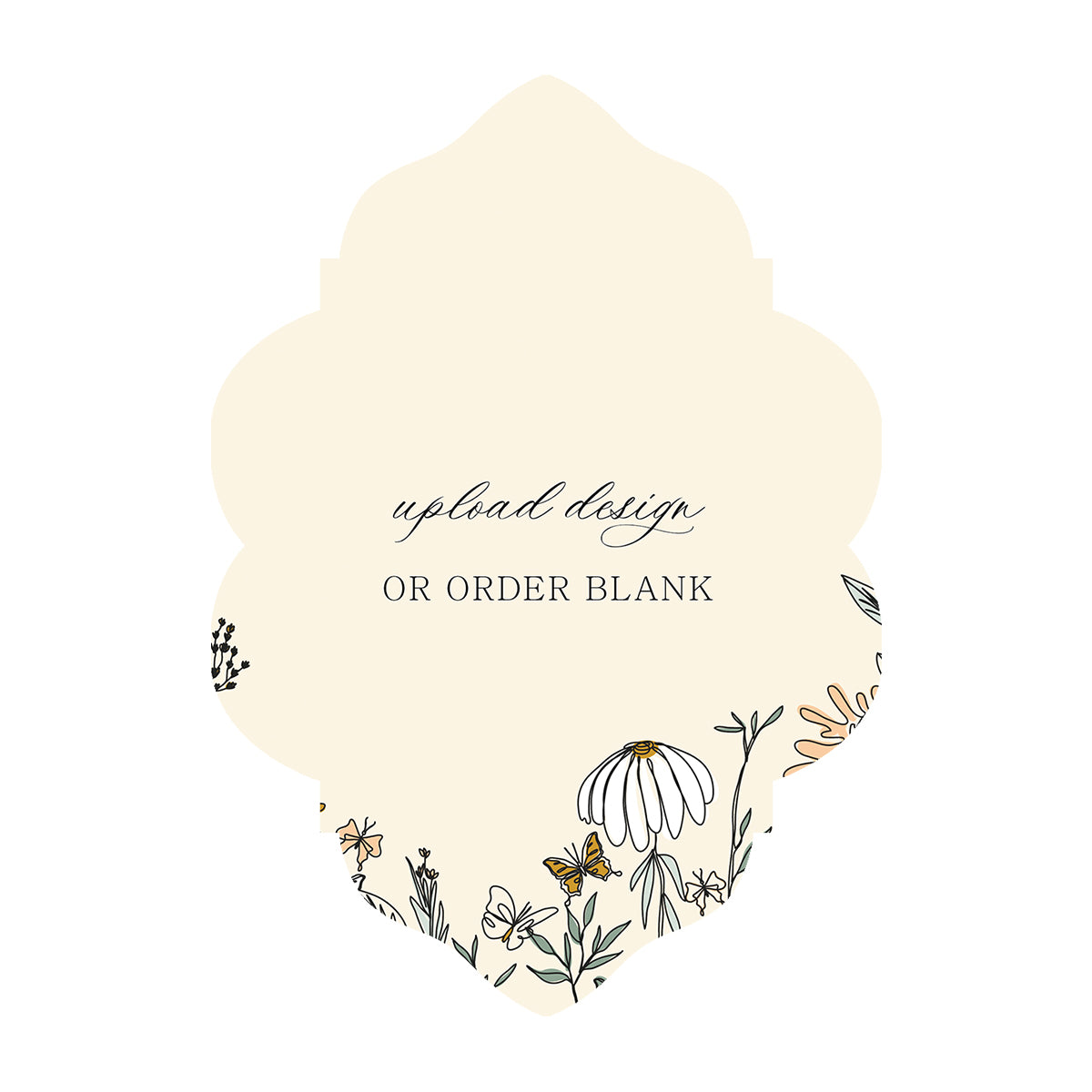 Custom Wedding Prints on Diecut Shaped Cardstock | Shape P204