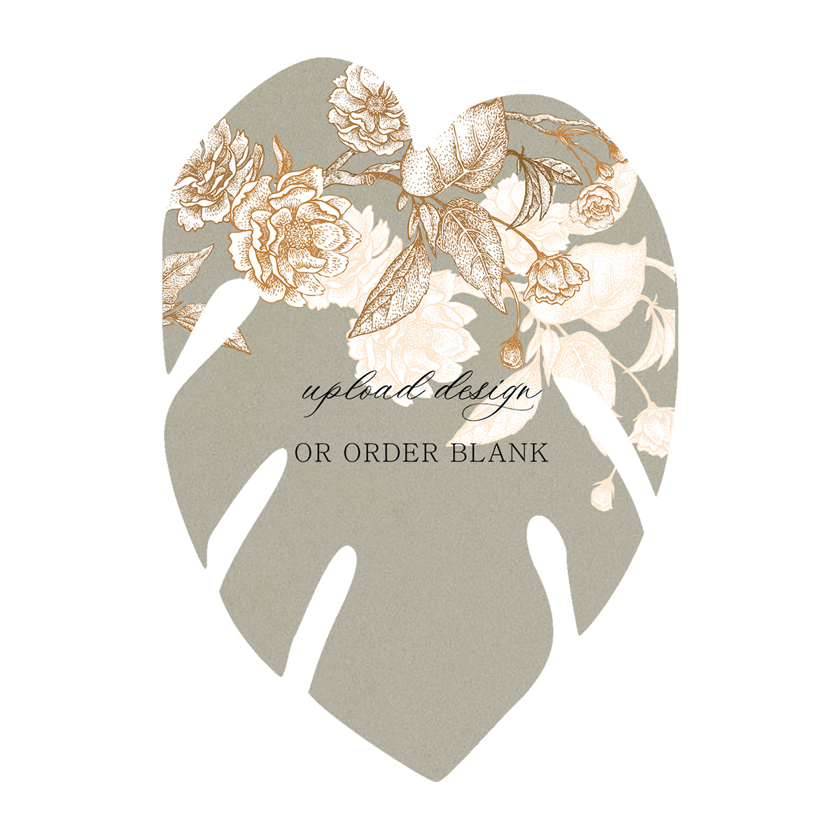 Custom Wedding Prints on Diecut Shaped Cardstock | Shape P206